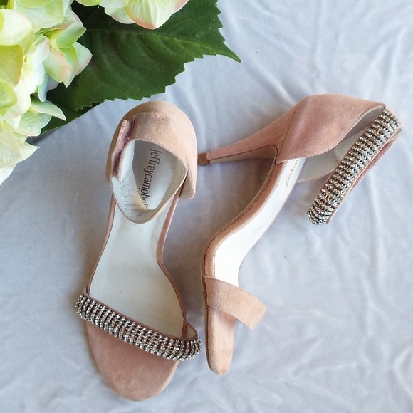 Jeffrey Campbell Shoes - Jeffrey Campbell Pink Suede Ankle Strap Heels